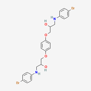 molecular formula C24H26Br2N2O4 B4942246 3,3'-[1,4-phenylenebis(oxy)]bis{1-[(4-bromophenyl)amino]-2-propanol} 