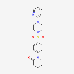 molecular formula C20H24N4O3S B4942270 1-(4-{[4-(2-pyridinyl)-1-piperazinyl]sulfonyl}phenyl)-2-piperidinone 