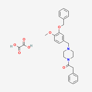 molecular formula C29H32N2O7 B4942282 1-[3-(benzyloxy)-4-methoxybenzyl]-4-(phenylacetyl)piperazine oxalate 