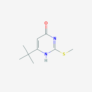molecular formula C9H14N2OS B494230 6-叔丁基-2-甲硫基-1H-嘧啶-4-酮 CAS No. 66698-63-3