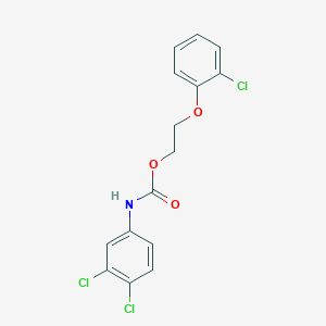 molecular formula C15H12Cl3NO3 B4942300 2-(2-chlorophenoxy)ethyl (3,4-dichlorophenyl)carbamate 