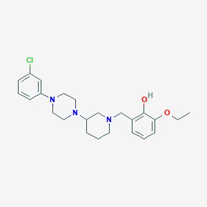 molecular formula C24H32ClN3O2 B4942306 2-({3-[4-(3-chlorophenyl)-1-piperazinyl]-1-piperidinyl}methyl)-6-ethoxyphenol 