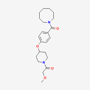 molecular formula C22H32N2O4 B4942325 1-(4-{[1-(methoxyacetyl)-4-piperidinyl]oxy}benzoyl)azocane 