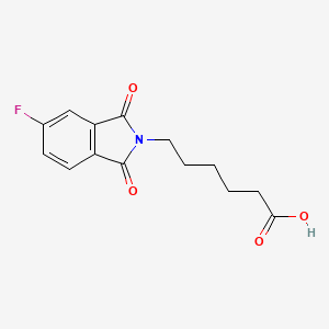 molecular formula C14H14FNO4 B4942332 6-(5-fluoro-1,3-dioxo-1,3-dihydro-2H-isoindol-2-yl)hexanoic acid 