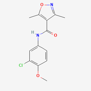 N-(3-chloro-4-methoxyphenyl)-3,5-dimethyl-4-isoxazolecarboxamide