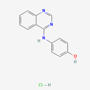 molecular formula C14H12ClN3O B4942346 4-(4-quinazolinylamino)phenol hydrochloride 