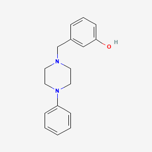 molecular formula C17H20N2O B4942352 3-[(4-phenyl-1-piperazinyl)methyl]phenol 