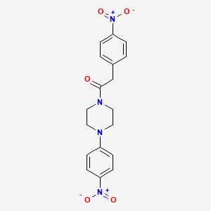 molecular formula C18H18N4O5 B4942356 1-(4-nitrophenyl)-4-[(4-nitrophenyl)acetyl]piperazine 