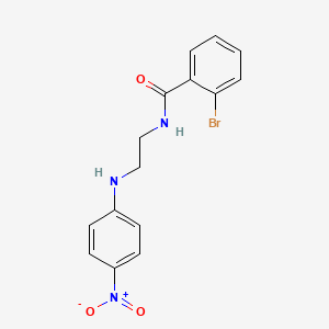 molecular formula C15H14BrN3O3 B4942360 2-bromo-N-{2-[(4-nitrophenyl)amino]ethyl}benzamide 