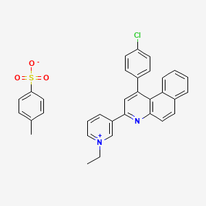 molecular formula C33H27ClN2O3S B4942368 3-[1-(4-chlorophenyl)benzo[f]quinolin-3-yl]-1-ethylpyridinium 4-methylbenzenesulfonate 