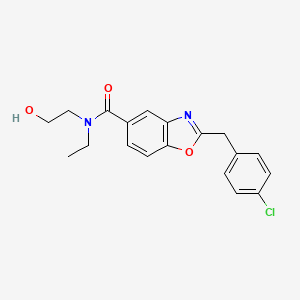 molecular formula C19H19ClN2O3 B4942399 2-(4-chlorobenzyl)-N-ethyl-N-(2-hydroxyethyl)-1,3-benzoxazole-5-carboxamide 
