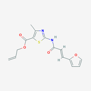 molecular formula C15H14N2O4S B4942409 allyl 2-{[3-(2-furyl)acryloyl]amino}-4-methyl-1,3-thiazole-5-carboxylate 