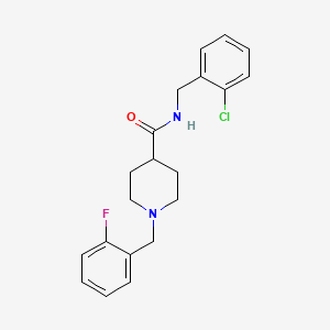molecular formula C20H22ClFN2O B4942439 N-(2-chlorobenzyl)-1-(2-fluorobenzyl)-4-piperidinecarboxamide 