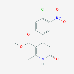 molecular formula C14H13ClN2O5 B4942457 methyl 4-(4-chloro-3-nitrophenyl)-2-methyl-6-oxo-1,4,5,6-tetrahydro-3-pyridinecarboxylate 