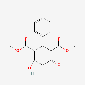 dimethyl 4-hydroxy-4-methyl-6-oxo-2-phenyl-1,3-cyclohexanedicarboxylate