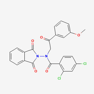 molecular formula C24H16Cl2N2O5 B4942475 2,4-dichloro-N-(1,3-dioxo-1,3-dihydro-2H-isoindol-2-yl)-N-[2-(3-methoxyphenyl)-2-oxoethyl]benzamide 
