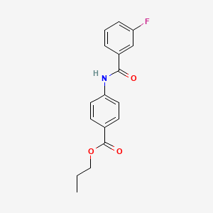 molecular formula C17H16FNO3 B4942478 propyl 4-[(3-fluorobenzoyl)amino]benzoate 