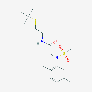 molecular formula C17H28N2O3S2 B4942480 N~1~-[2-(tert-butylthio)ethyl]-N~2~-(2,5-dimethylphenyl)-N~2~-(methylsulfonyl)glycinamide 