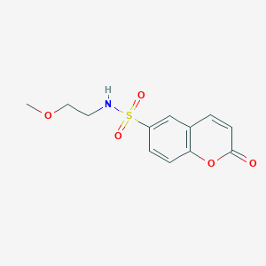 molecular formula C12H13NO5S B4942481 N-(2-methoxyethyl)-2-oxo-2H-chromene-6-sulfonamide 