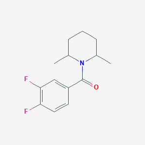 1-(3,4-difluorobenzoyl)-2,6-dimethylpiperidine