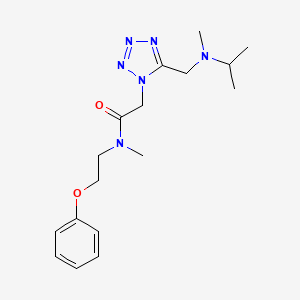 molecular formula C17H26N6O2 B4942498 2-(5-{[isopropyl(methyl)amino]methyl}-1H-tetrazol-1-yl)-N-methyl-N-(2-phenoxyethyl)acetamide 
