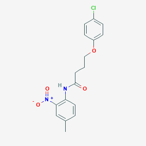 molecular formula C17H17ClN2O4 B4942505 4-(4-chlorophenoxy)-N-(4-methyl-2-nitrophenyl)butanamide 