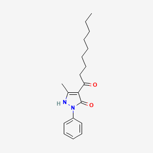 molecular formula C19H26N2O2 B4942509 1-(5-hydroxy-3-methyl-1-phenyl-1H-pyrazol-4-yl)-1-nonanone 
