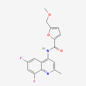 molecular formula C17H14F2N2O3 B4942538 N-(6,8-difluoro-2-methyl-4-quinolinyl)-5-(methoxymethyl)-2-furamide 