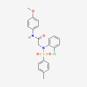 molecular formula C22H21ClN2O4S B4942565 N~2~-(2-chlorophenyl)-N~1~-(4-methoxyphenyl)-N~2~-[(4-methylphenyl)sulfonyl]glycinamide 