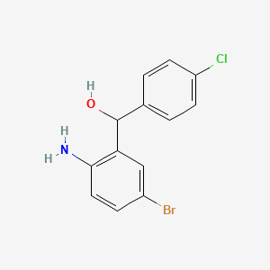 molecular formula C13H11BrClNO B4942584 (2-amino-5-bromophenyl)(4-chlorophenyl)methanol 
