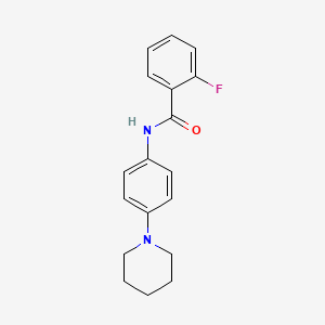 molecular formula C18H19FN2O B4942619 2-fluoro-N-[4-(1-piperidinyl)phenyl]benzamide 