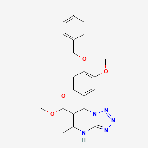 molecular formula C21H21N5O4 B4942626 methyl 7-[4-(benzyloxy)-3-methoxyphenyl]-5-methyl-4,7-dihydrotetrazolo[1,5-a]pyrimidine-6-carboxylate 