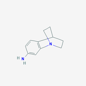 molecular formula C11H14N2 B494264 1-Azatricyclo[6.2.2.0~2,7~]dodeca-2,4,6-trien-4-ylamine 