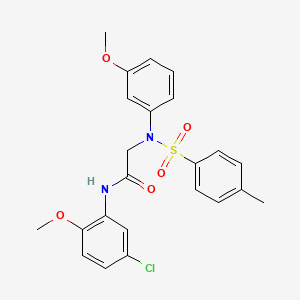molecular formula C23H23ClN2O5S B4942644 N~1~-(5-chloro-2-methoxyphenyl)-N~2~-(3-methoxyphenyl)-N~2~-[(4-methylphenyl)sulfonyl]glycinamide 