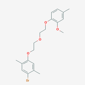 molecular formula C20H25BrO4 B4942649 1-bromo-4-{2-[2-(2-methoxy-4-methylphenoxy)ethoxy]ethoxy}-2,5-dimethylbenzene 