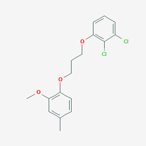 molecular formula C17H18Cl2O3 B4942673 1,2-dichloro-3-[3-(2-methoxy-4-methylphenoxy)propoxy]benzene 