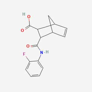 molecular formula C15H14FNO3 B4942681 3-{[(2-fluorophenyl)amino]carbonyl}bicyclo[2.2.1]hept-5-ene-2-carboxylic acid 