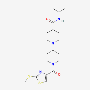 molecular formula C19H30N4O2S2 B4942692 N-isopropyl-1'-{[2-(methylthio)-1,3-thiazol-4-yl]carbonyl}-1,4'-bipiperidine-4-carboxamide 