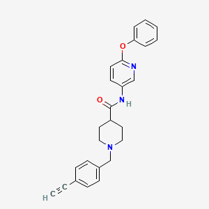 molecular formula C26H25N3O2 B4942700 1-(4-ethynylbenzyl)-N-(6-phenoxy-3-pyridinyl)-4-piperidinecarboxamide 