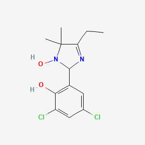 molecular formula C13H16Cl2N2O2 B4942732 2-(3,5-dichloro-2-hydroxyphenyl)-4-ethyl-5,5-dimethyl-2,5-dihydro-1H-imidazol-1-ol 