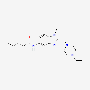 N-{2-[(4-ethyl-1-piperazinyl)methyl]-1-methyl-1H-benzimidazol-5-yl}pentanamide