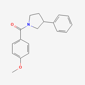 molecular formula C18H19NO2 B4942782 1-(4-methoxybenzoyl)-3-phenylpyrrolidine 