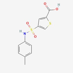 molecular formula C12H11NO4S2 B4942788 4-{[(4-methylphenyl)amino]sulfonyl}-2-thiophenecarboxylic acid 