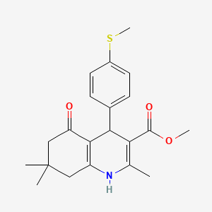 molecular formula C21H25NO3S B4942793 methyl 2,7,7-trimethyl-4-[4-(methylthio)phenyl]-5-oxo-1,4,5,6,7,8-hexahydro-3-quinolinecarboxylate 