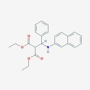 molecular formula C24H25NO4 B4942799 diethyl [(2-naphthylamino)(phenyl)methyl]malonate 