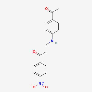 molecular formula C17H16N2O4 B4942807 3-[(4-acetylphenyl)amino]-1-(4-nitrophenyl)-1-propanone 