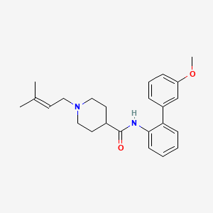 molecular formula C24H30N2O2 B4942816 N-(3'-methoxy-2-biphenylyl)-1-(3-methyl-2-buten-1-yl)-4-piperidinecarboxamide 