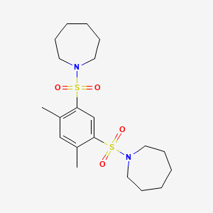 molecular formula C20H32N2O4S2 B4942825 1,1'-[(4,6-dimethyl-1,3-phenylene)disulfonyl]diazepane 