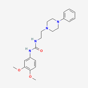 molecular formula C21H28N4O3 B4942832 N-(3,4-dimethoxyphenyl)-N'-[2-(4-phenyl-1-piperazinyl)ethyl]urea 