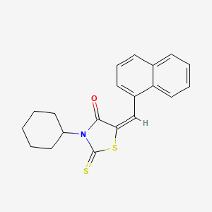molecular formula C20H19NOS2 B4942833 3-cyclohexyl-5-(1-naphthylmethylene)-2-thioxo-1,3-thiazolidin-4-one 